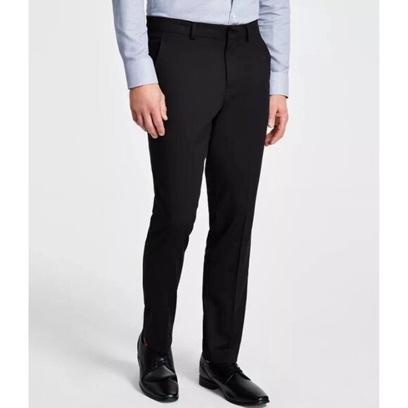 NEW Kenneth Cole Men's 36x32 Reaction Techni-Cole Slim Fit Black Performance - Picture 1 of 7
